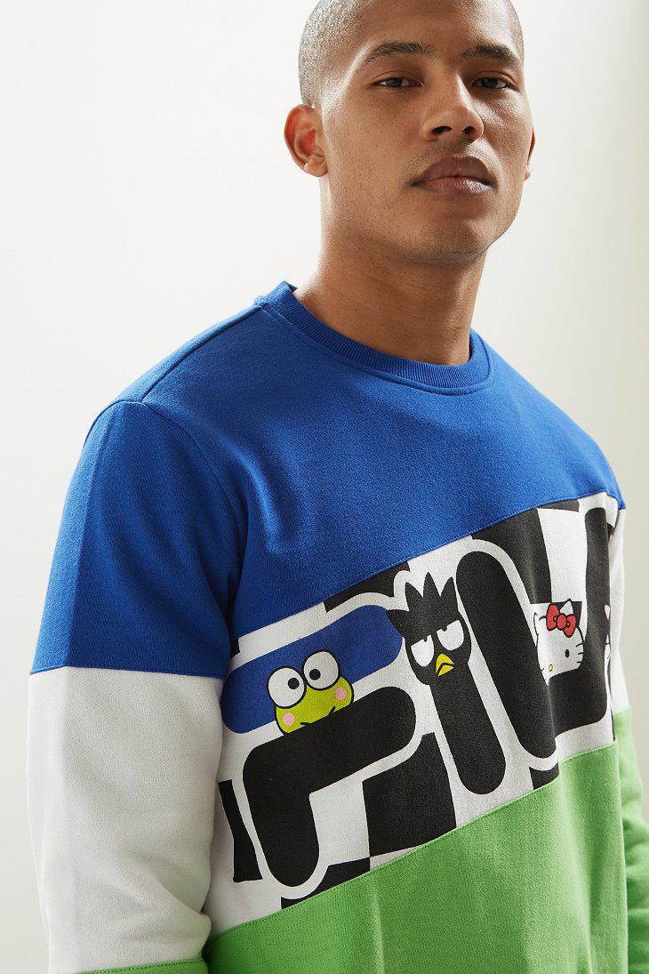 Fila Fila X Sanrio For Uo Crew Neck Sweatshirt in Blue for Men | Lyst