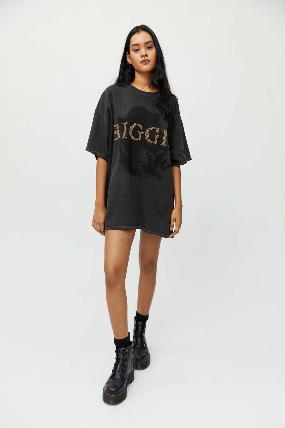 Urban Outfitters The Notorious B.i.g. Diamante T-shirt Dress in Black | Lyst