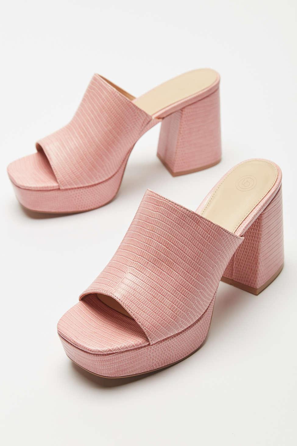 Urban Outfitters Uo Gigi Croc Platform Mule in Pink | Lyst