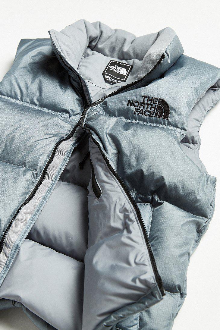 north face silver vest