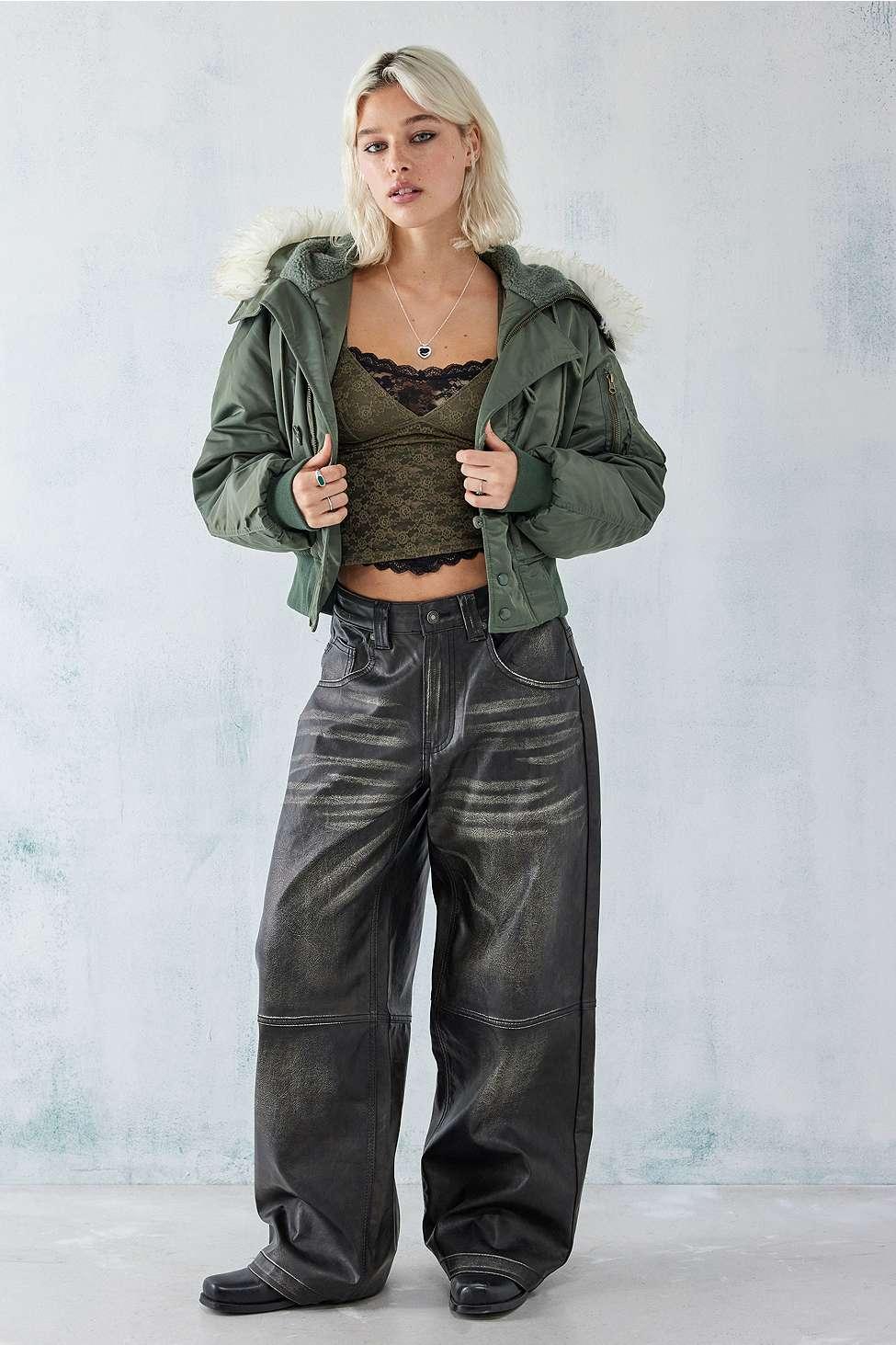 ☆JADED LONDON☆ Ash Faux Leather Colossus Trousers ボトムス Jaded London Ash Faux Leather Colossus Trouser | Urban
