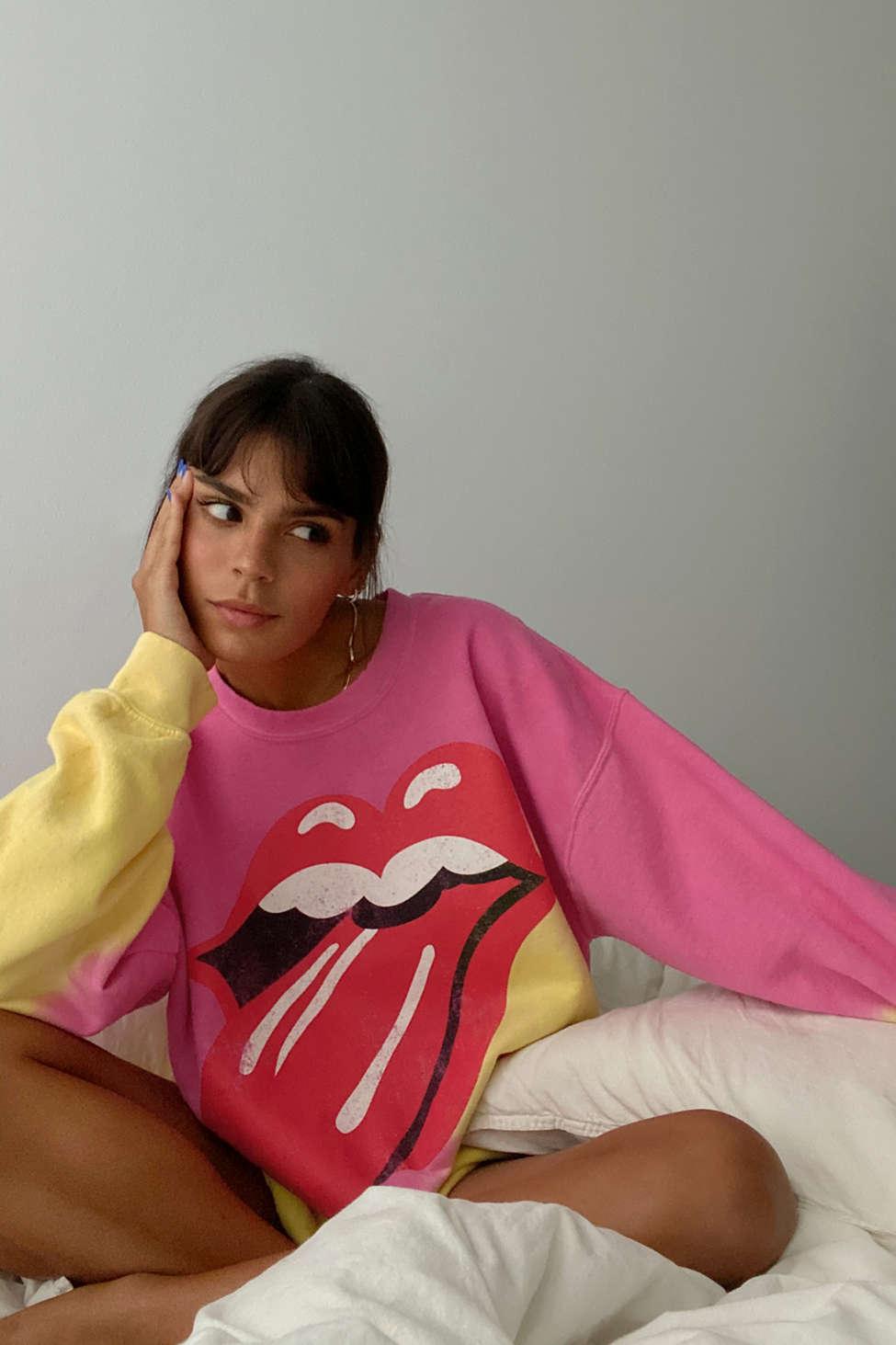 Urban Outfitters The Rolling Stones Crew Neck in Pink Lyst