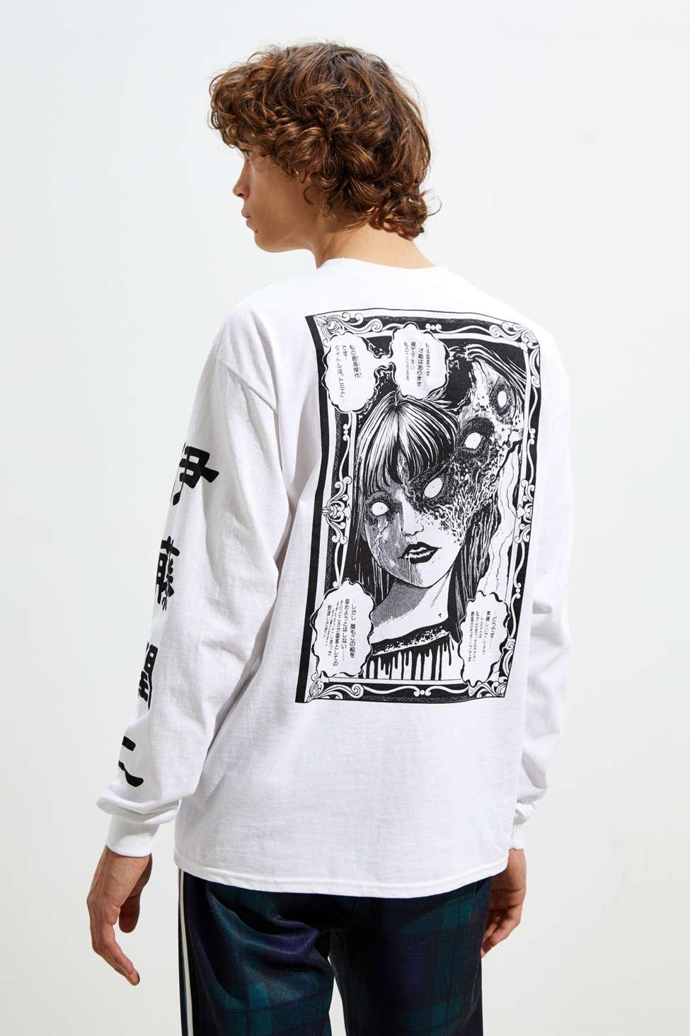 Urban Outfitters Junji Ito Long Sleeve Tee in White for Men | Lyst