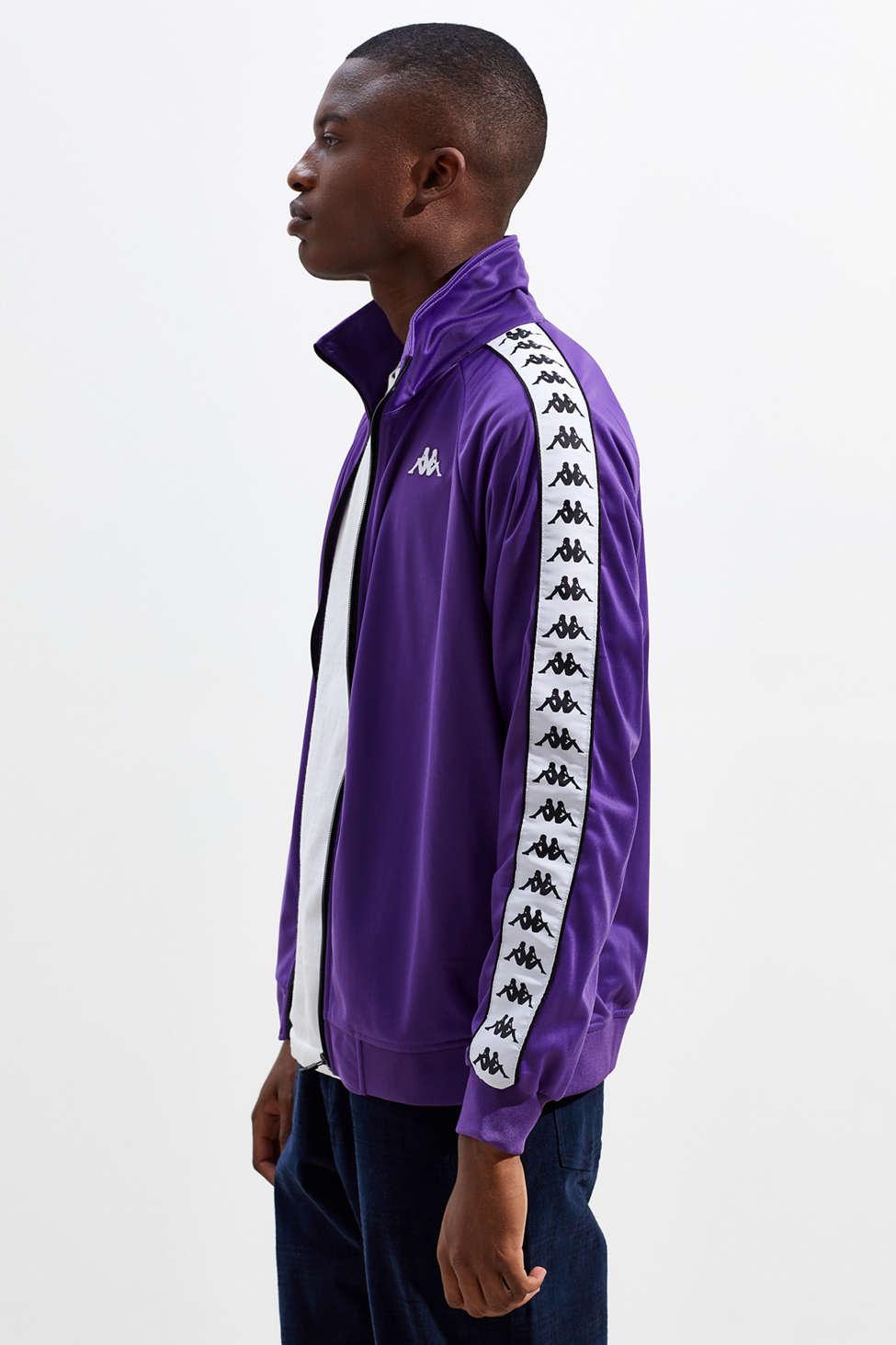 kappa track jacket purple