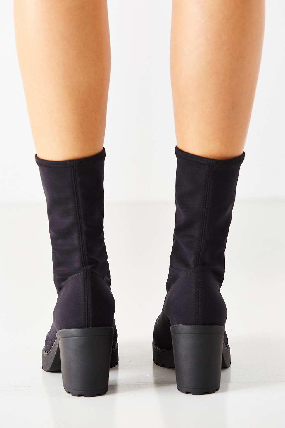 Vagabond Rubber Stretch Grace Boot in Black - Lyst