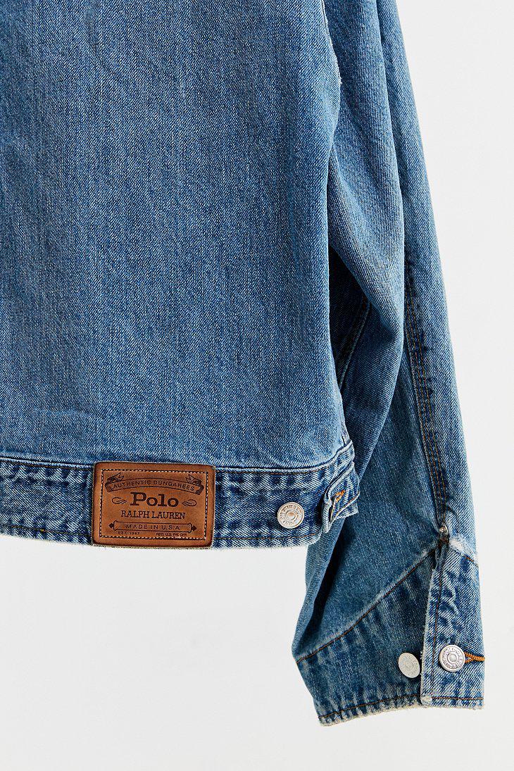 Urban Outfitters Vintage Polo Ralph Lauren Denim Jacket in Blue | Lyst