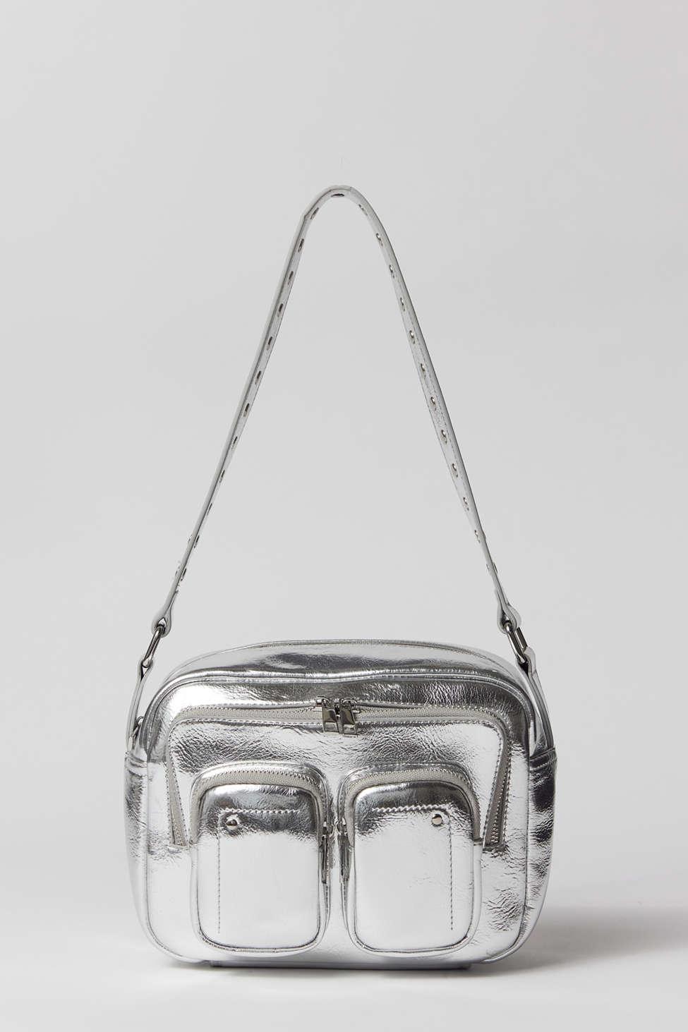Nunoo Ellie Recycled Metallic Crossbody Bag In Silver,at Urban Outfitters  in Black | Lyst
