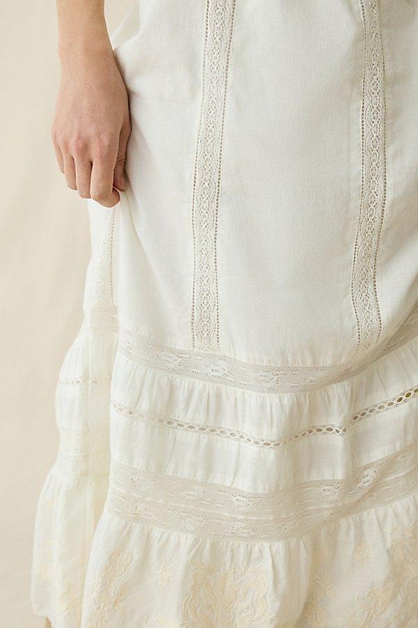 Urban Outfitters Uo Perfectly Victorian Lace Trim Corset Midi Dress in  White | Lyst