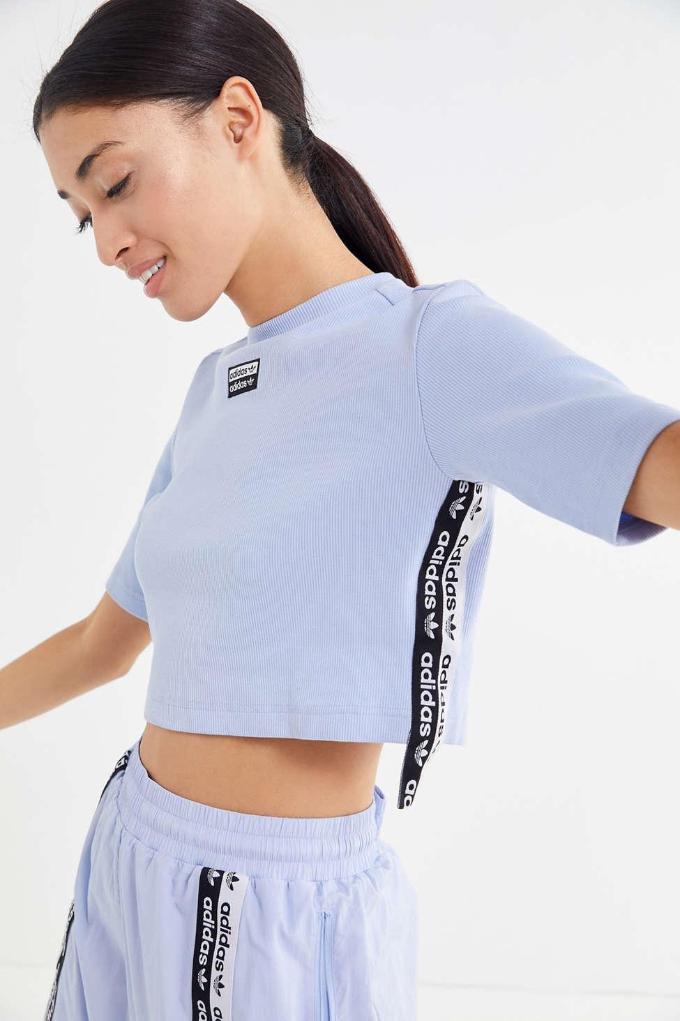 Voice Ribbed Side Tape Cropped Tee 