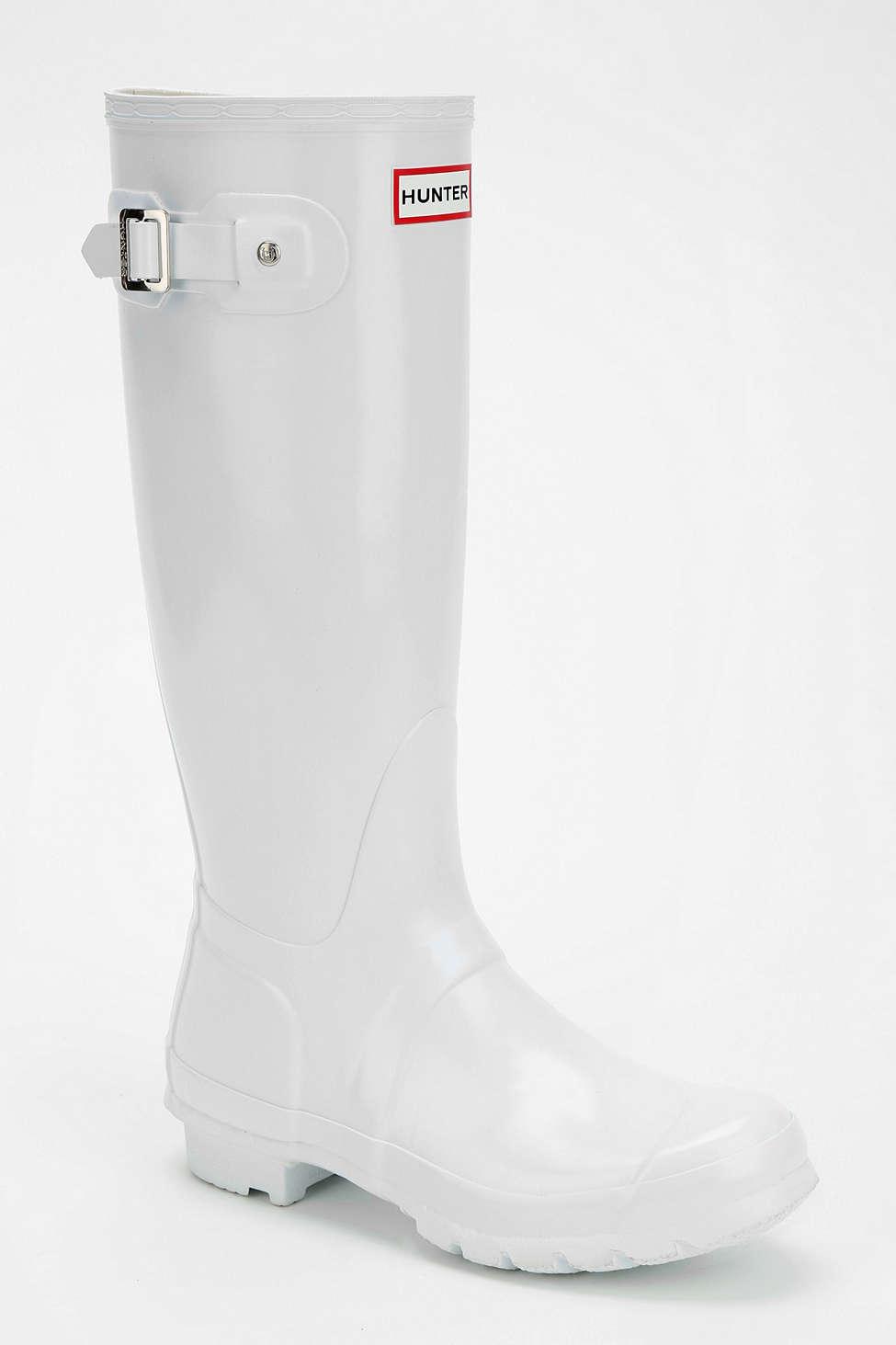 Lyst - Hunter Original Gloss Rain Boot in White