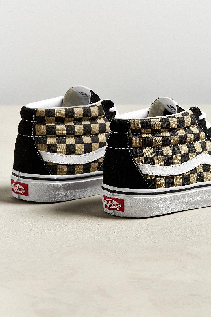 Download Vans Suede Vans Sk8-hi Mid Checkerboard Sneaker for Men - Lyst