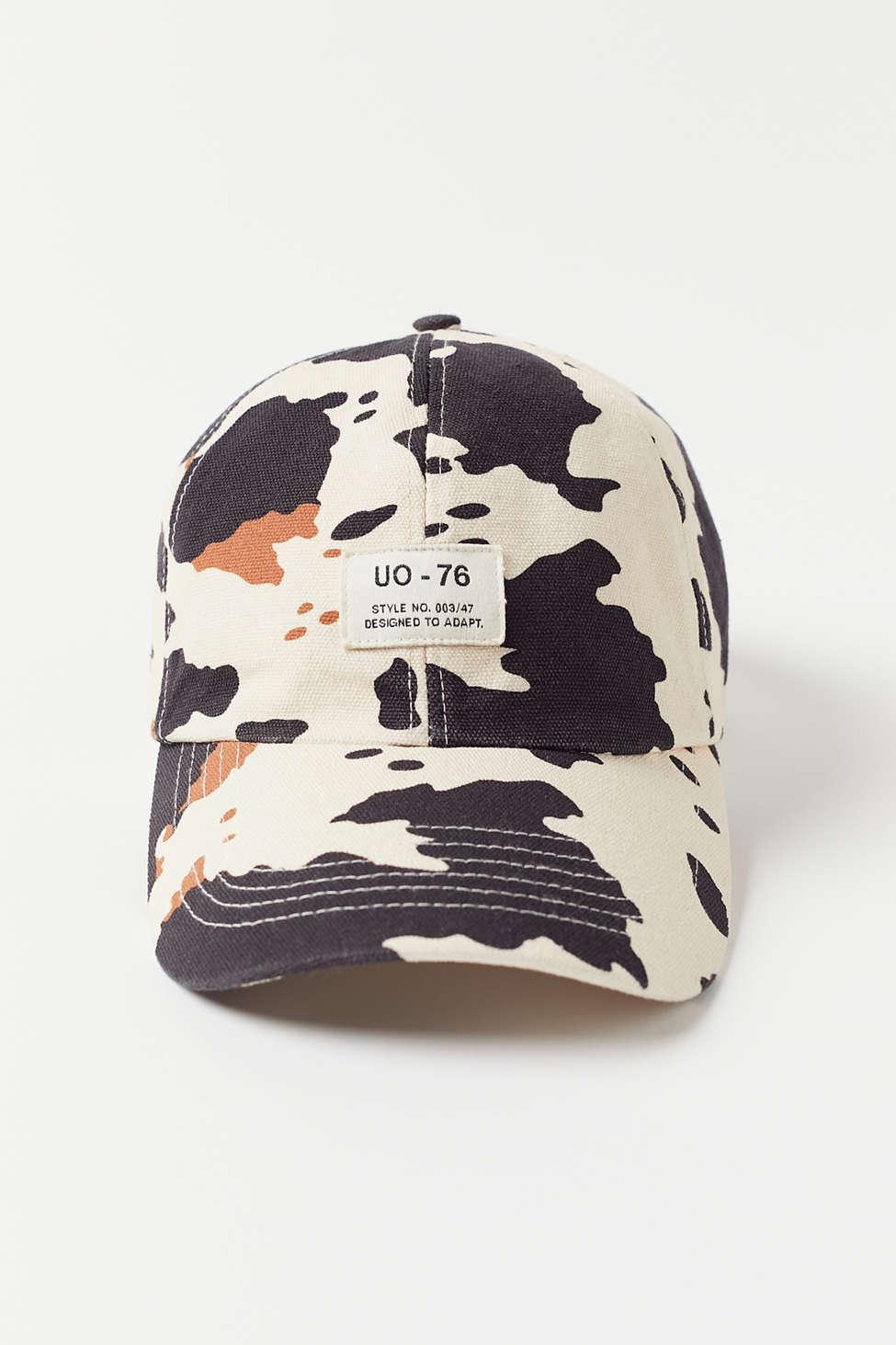 Urban Outfitters Canvas Uo Cow Print Baseball Hat in Black + White (Black)  - Lyst