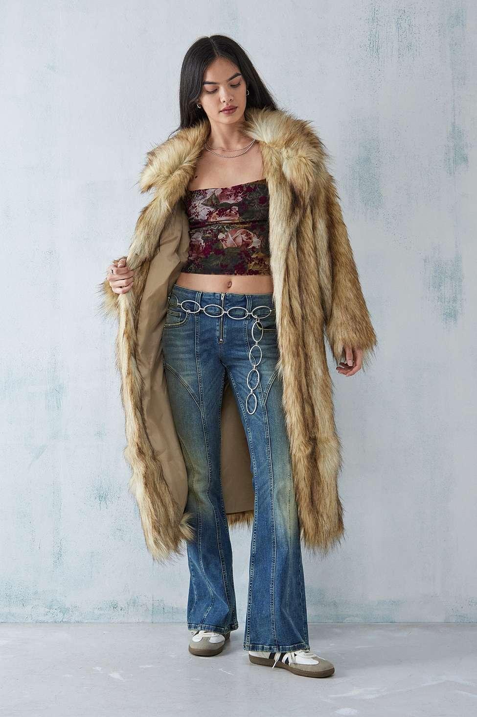 Fluffy coat urban outfitters hotsell