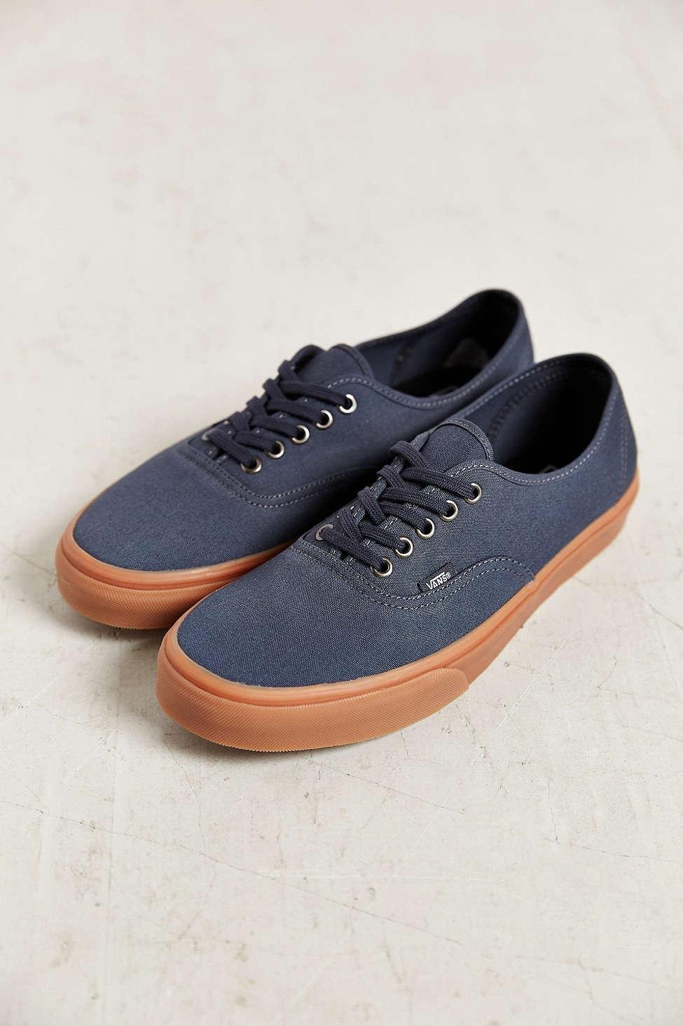 Vans Canvas Authentic Gum Sole Sneaker in Dark Blue (Blue) for Men | Lyst