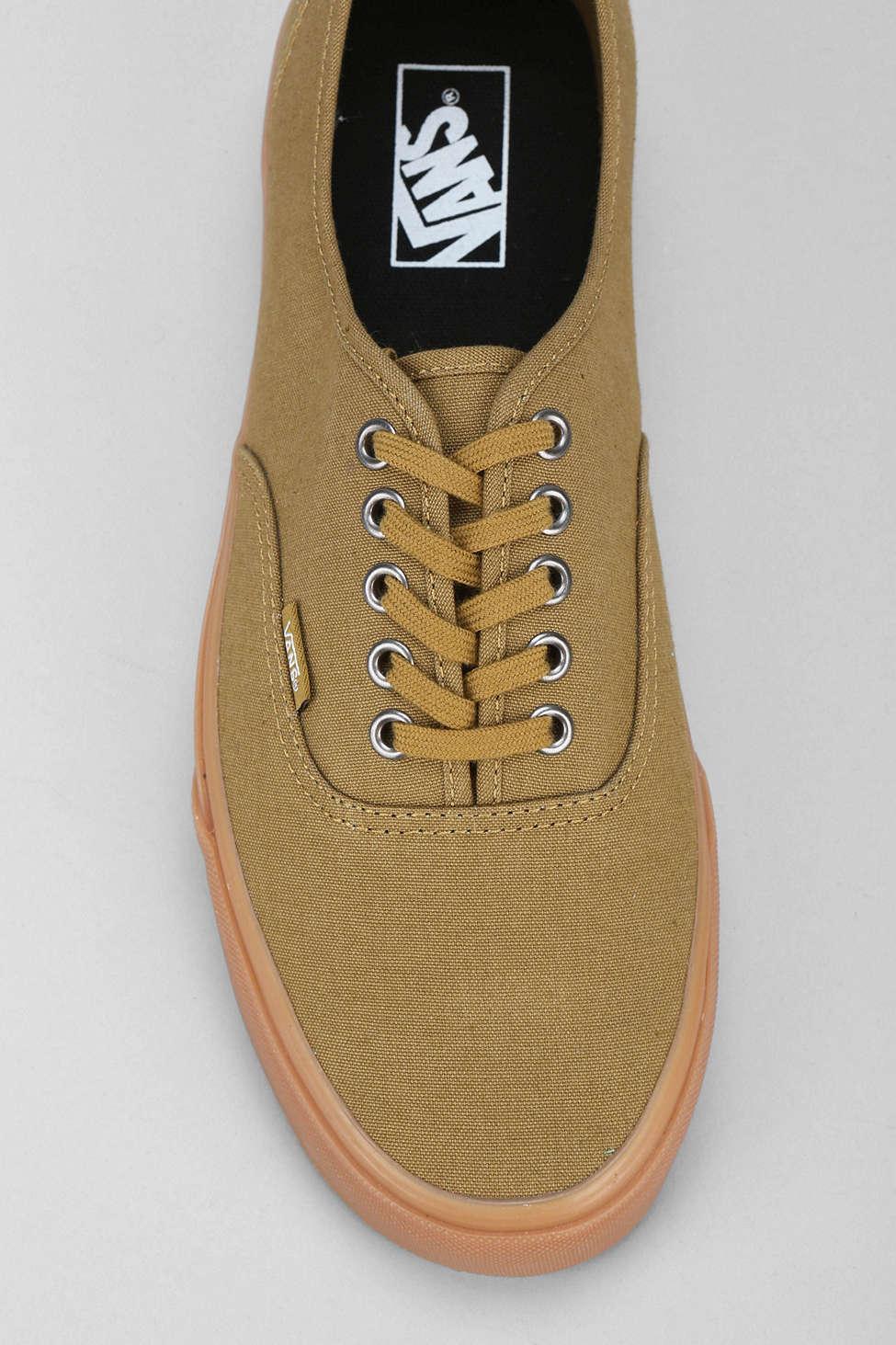 Vans Authentic Gum Sole Sneaker in Brown for Men | Lyst
