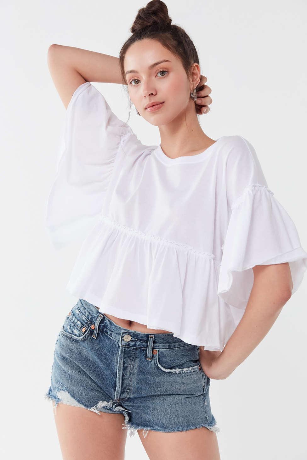 urban outfitters ruffle top