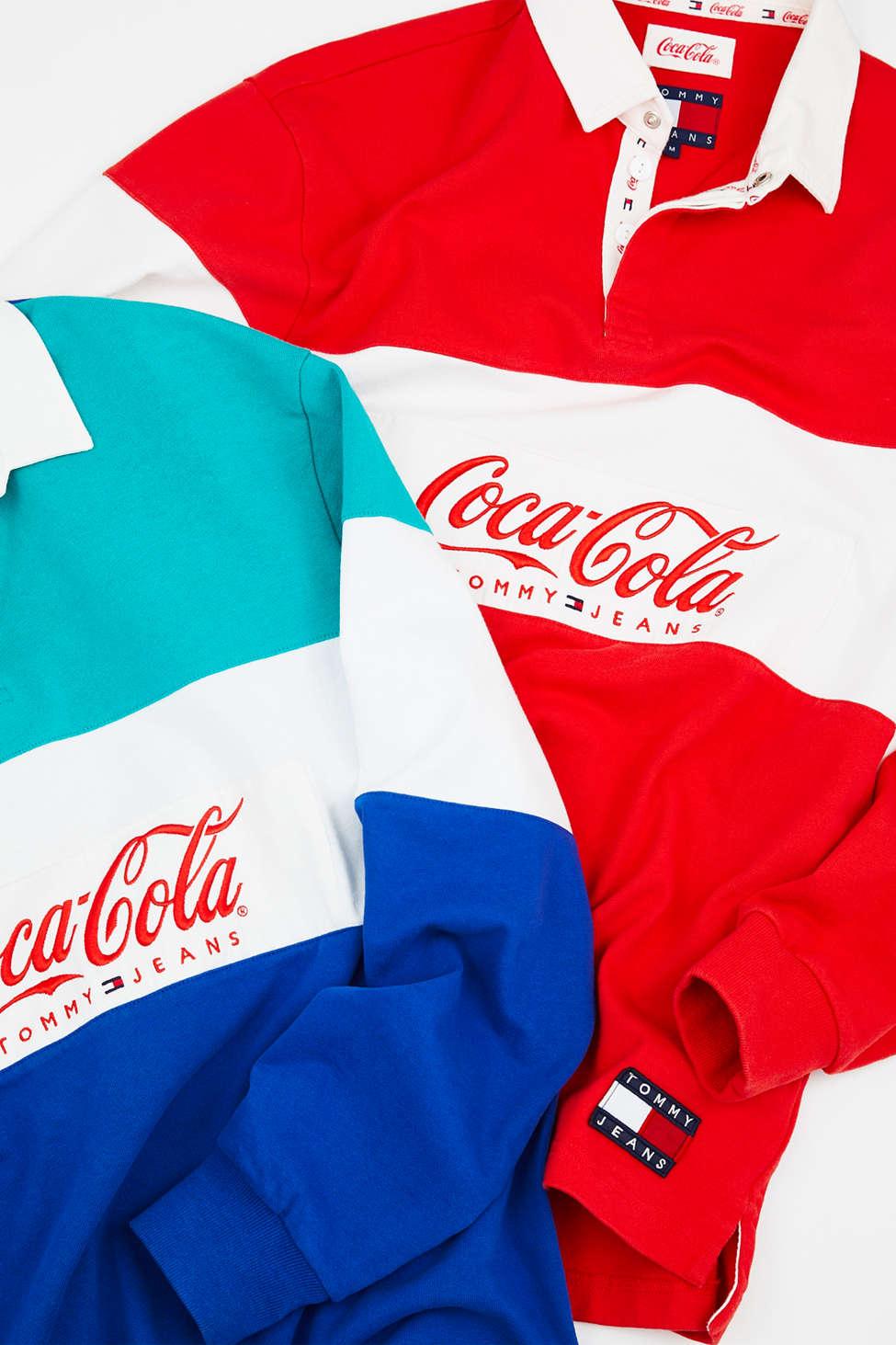 Tommy hilfiger coca cola rugby shirt cheap