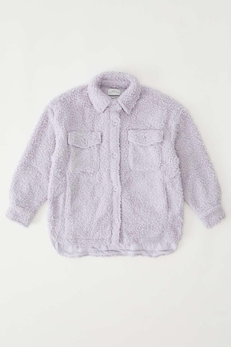 lilac sherpa jacket