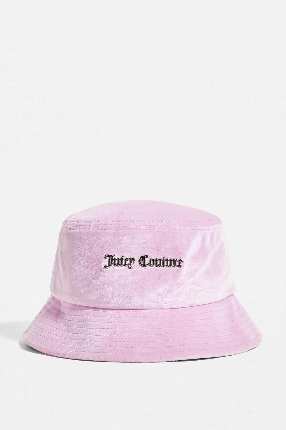 Juicy Couture Velour Bucket Hat in Pink 