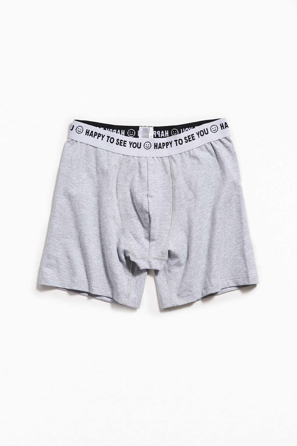 Urban Outfitters Happy To See You Boxer Brief in Gray for Men | Lyst