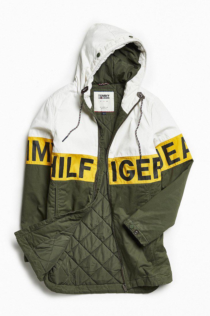 tommy hilfiger jacket green and yellow