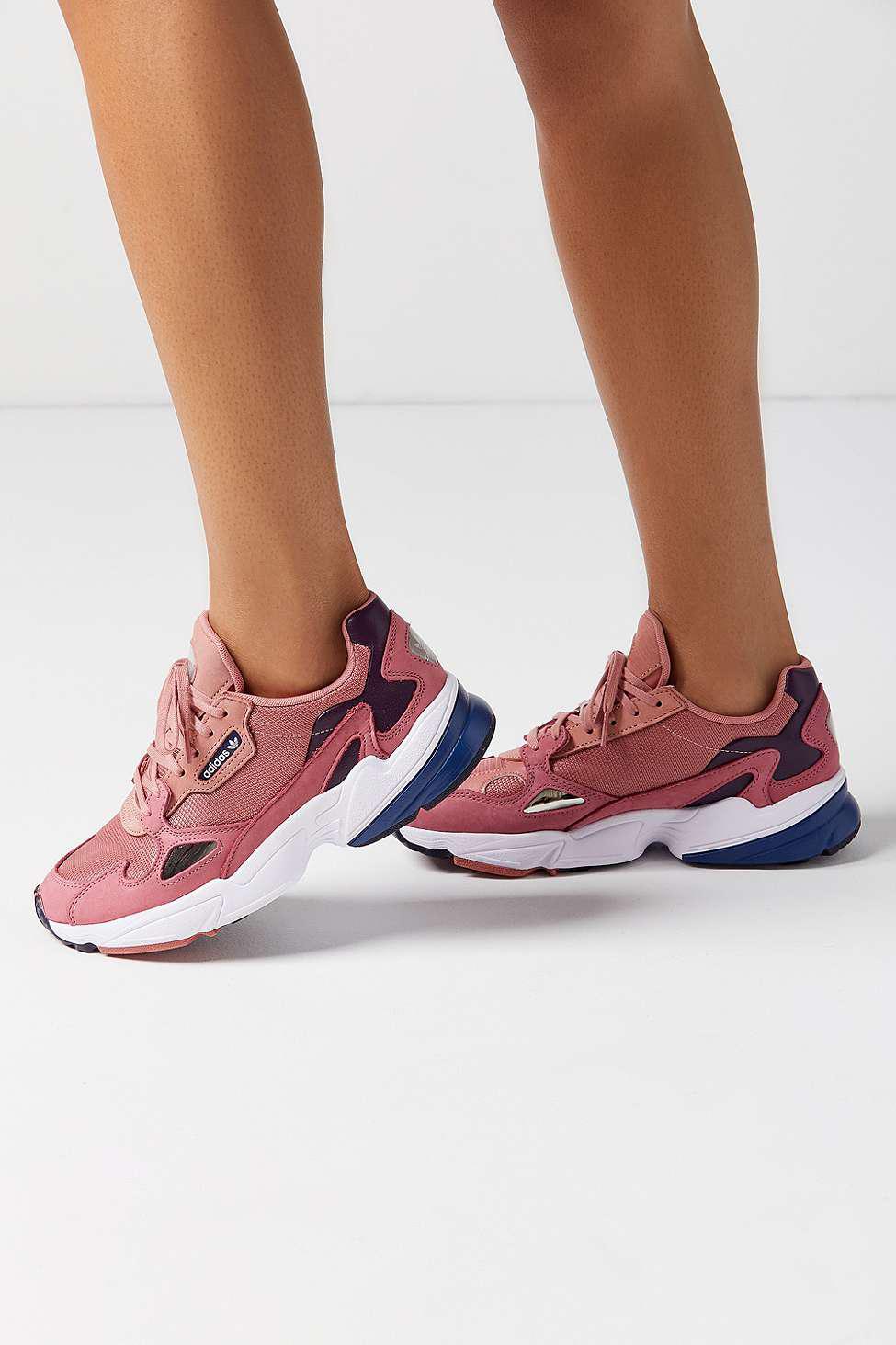 adidas falcon trainers pink dark blue > Factory Store