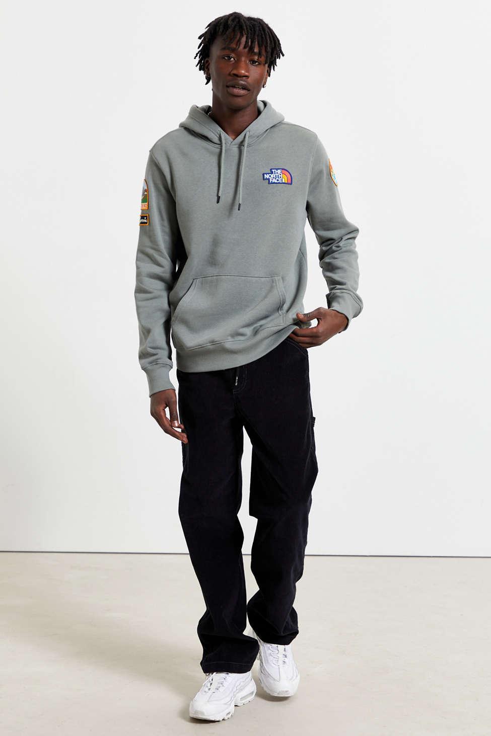The North Face Novelty Patch Hoodie Sweatshirt in Green for Men | Lyst