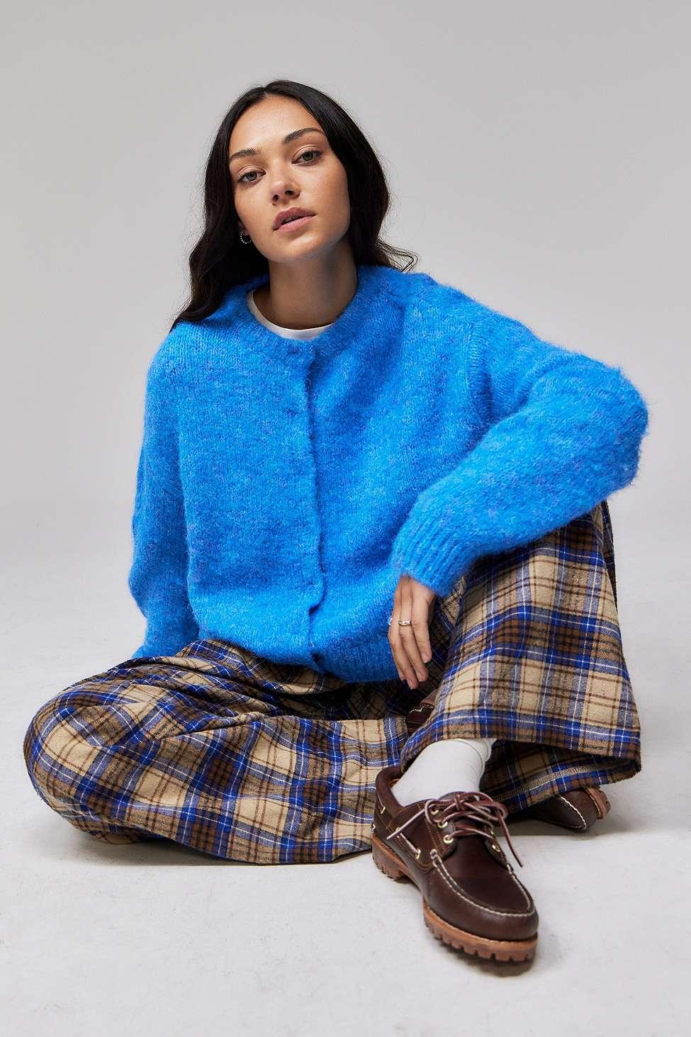 Urban Outfitters Uo Dakota Knit Cardigan in Blue Lyst UK