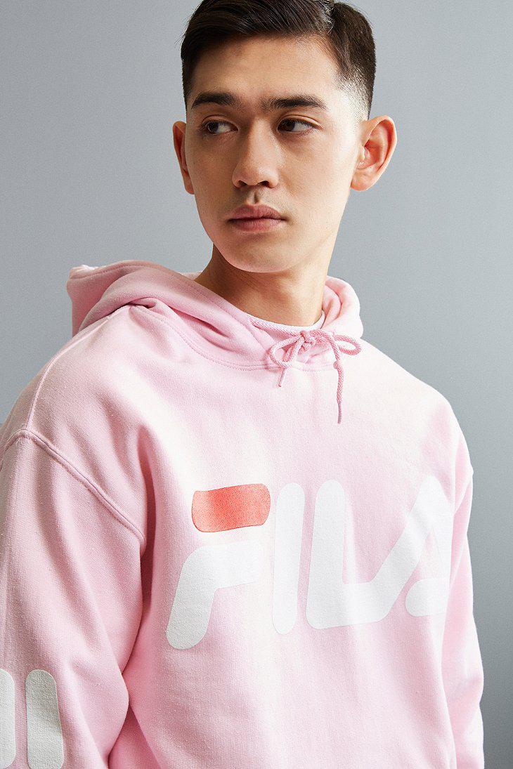 Fila Fila Script Hoodie Sweatshirt in Pink for Men | Lyst