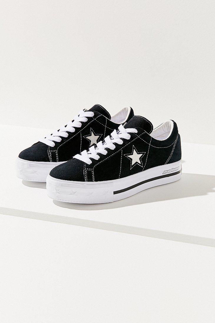 Converse Converse One Star X Mademe Suede Platform Sneaker in Black | Lyst