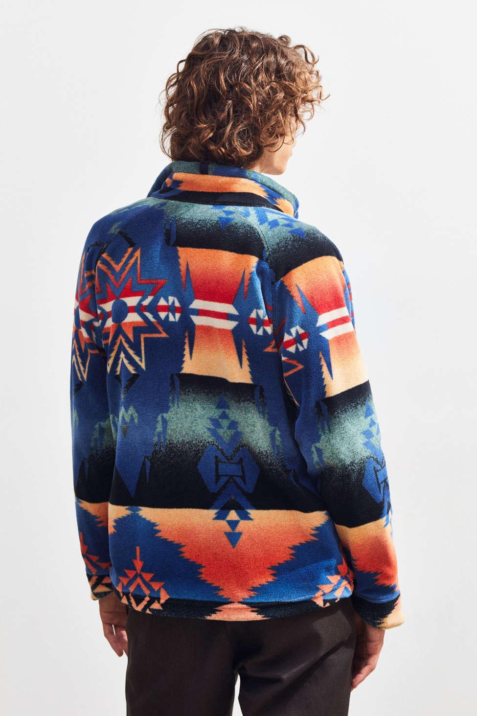 Polo Ralph Lauren Southwestern Fleece Jacket in Blue for Men - Lyst