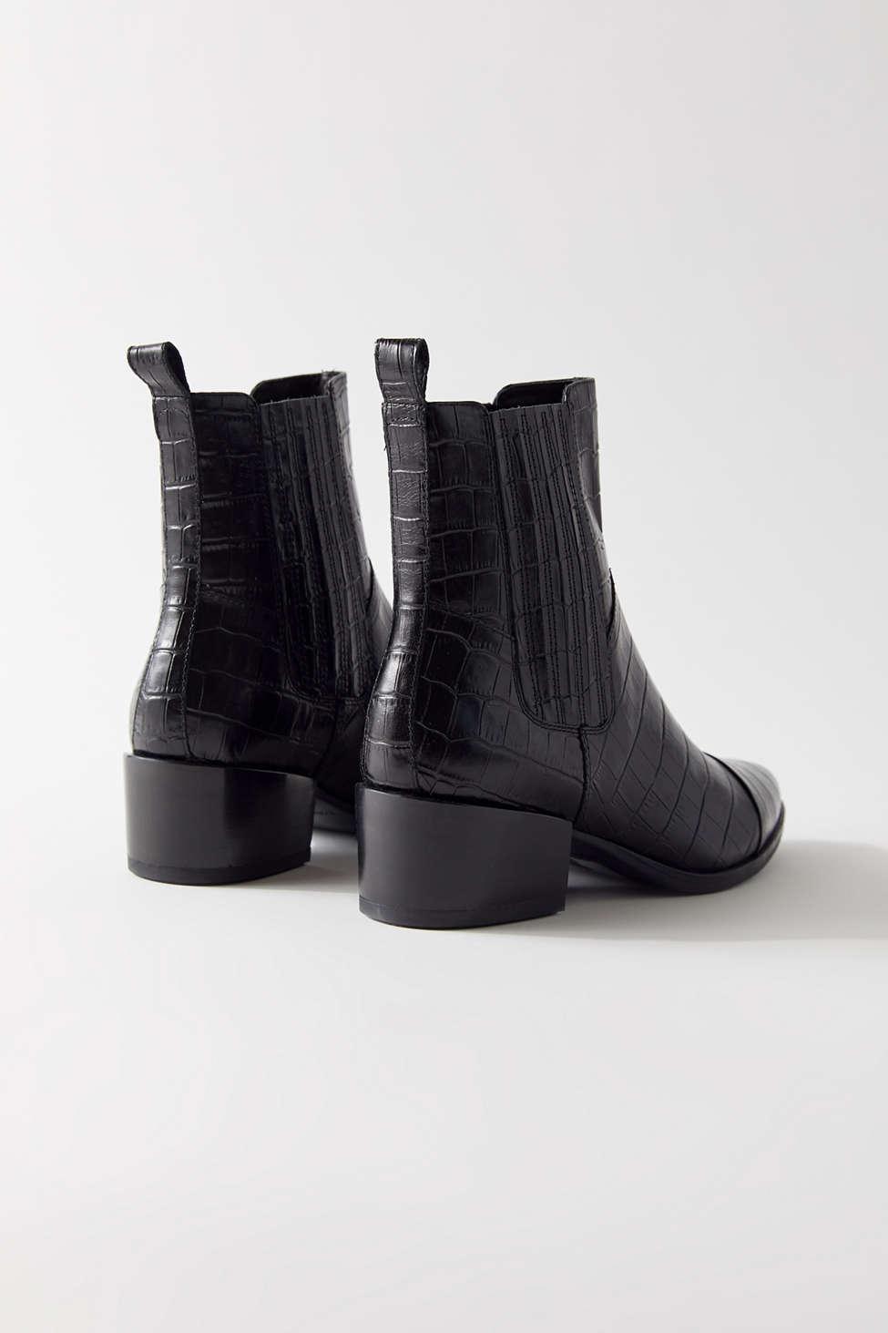 marja black leather boots