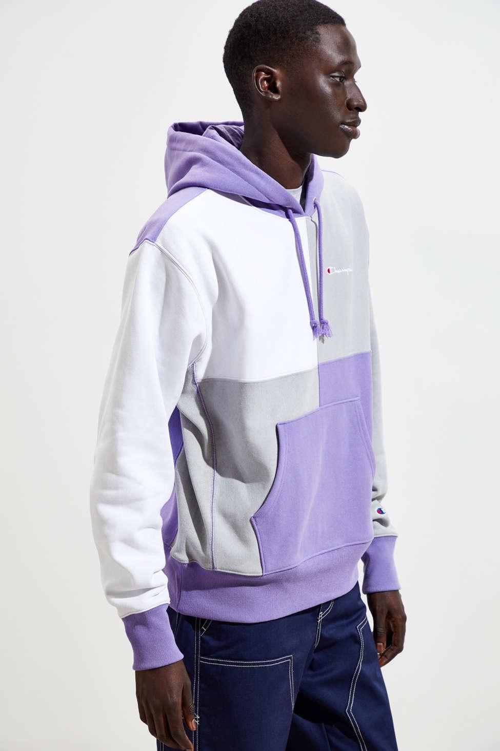 Champion Cotton Champion Uo Exclusive Colorblock Hoodie Sweatshirt in  Purple for Men - Lyst