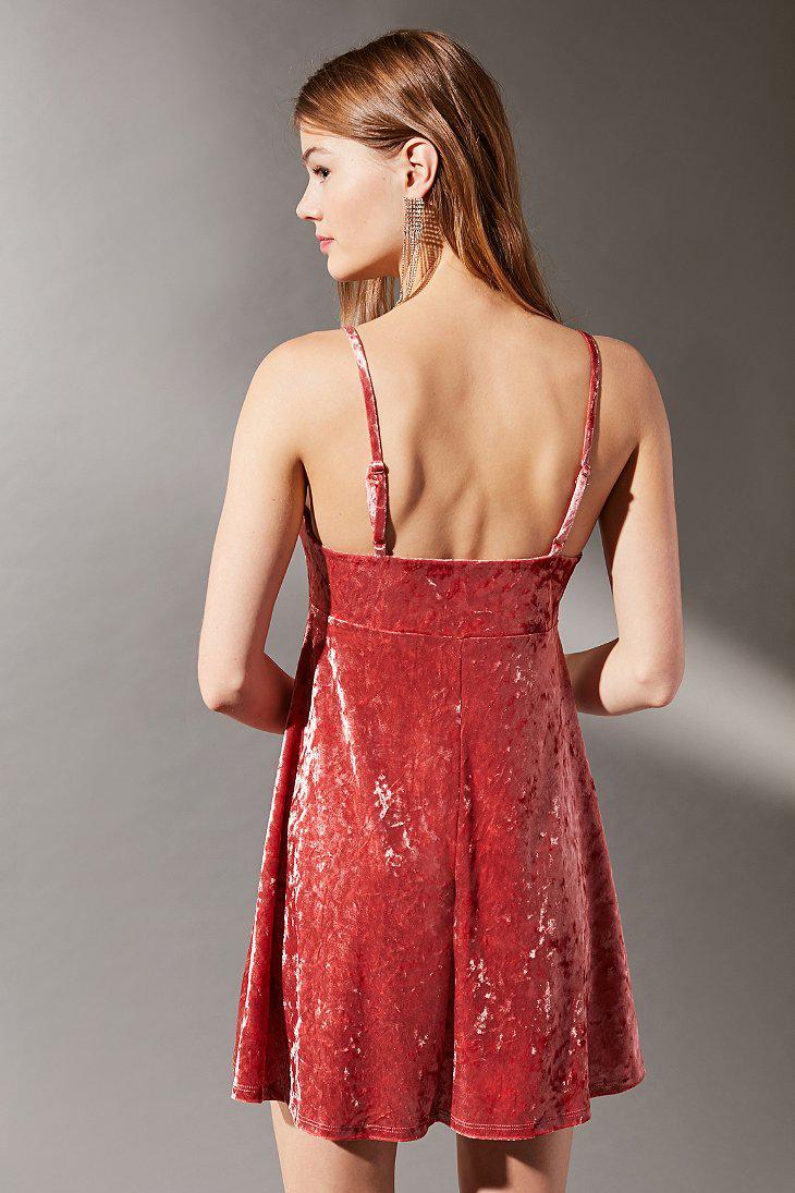 red velvet dress urban outfitters