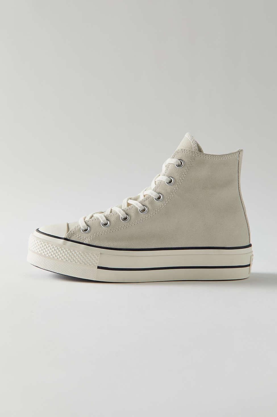Converse Chuck Taylor All Star Suede Platform High Top Sneaker in White |  Lyst