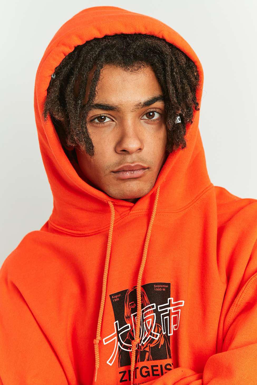 Urban Outfitters Uo Orange Zeitgeist Hoodie for Men | Lyst UK
