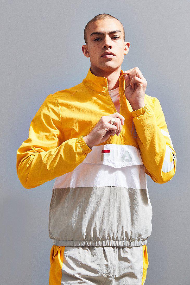 Fila Fila Anorak Jacket in Yellow Men | Lyst