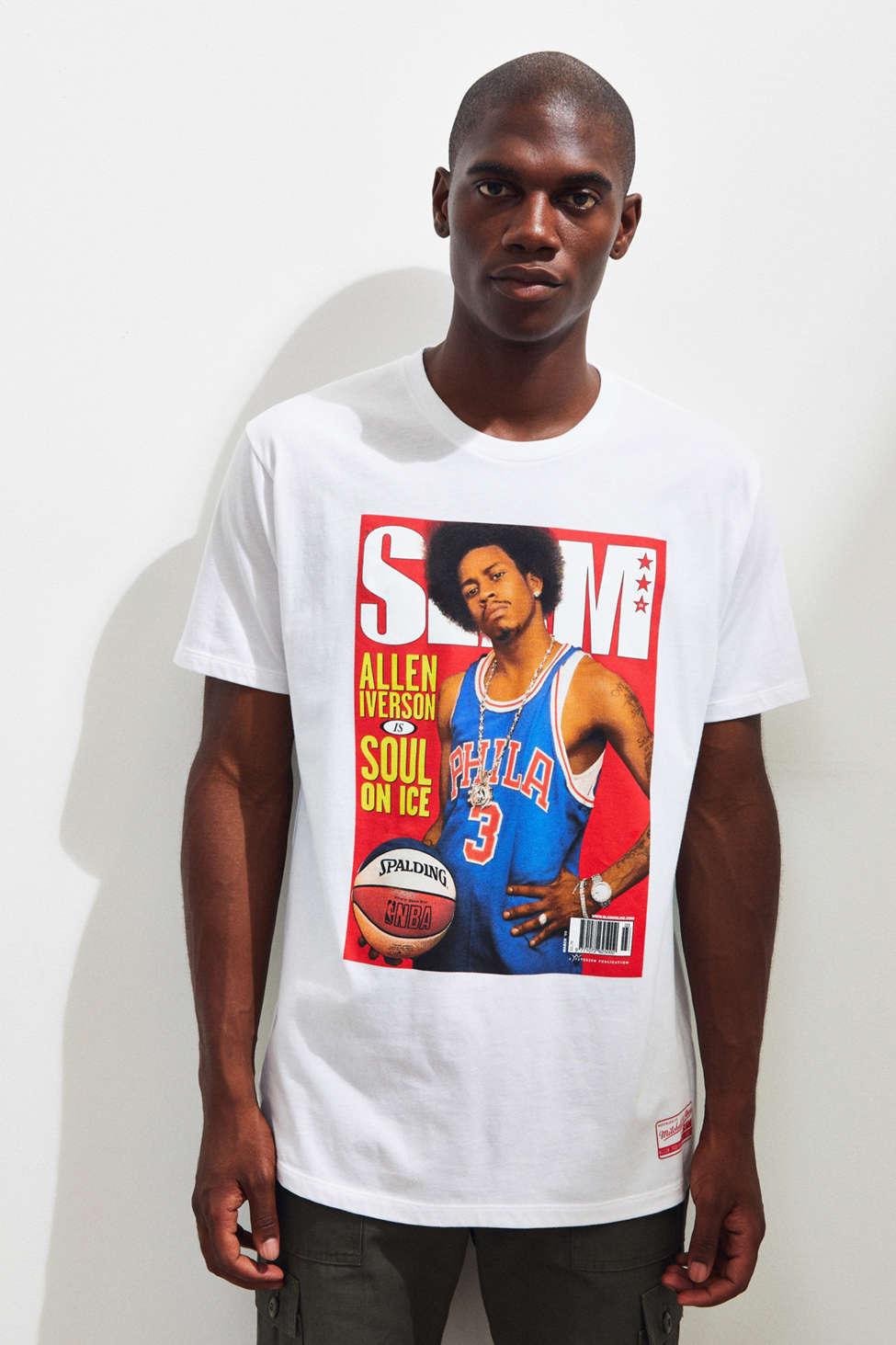 Mitchell & Ness Cotton Allen Iverson Slam Cover Tee in White for Men - Lyst