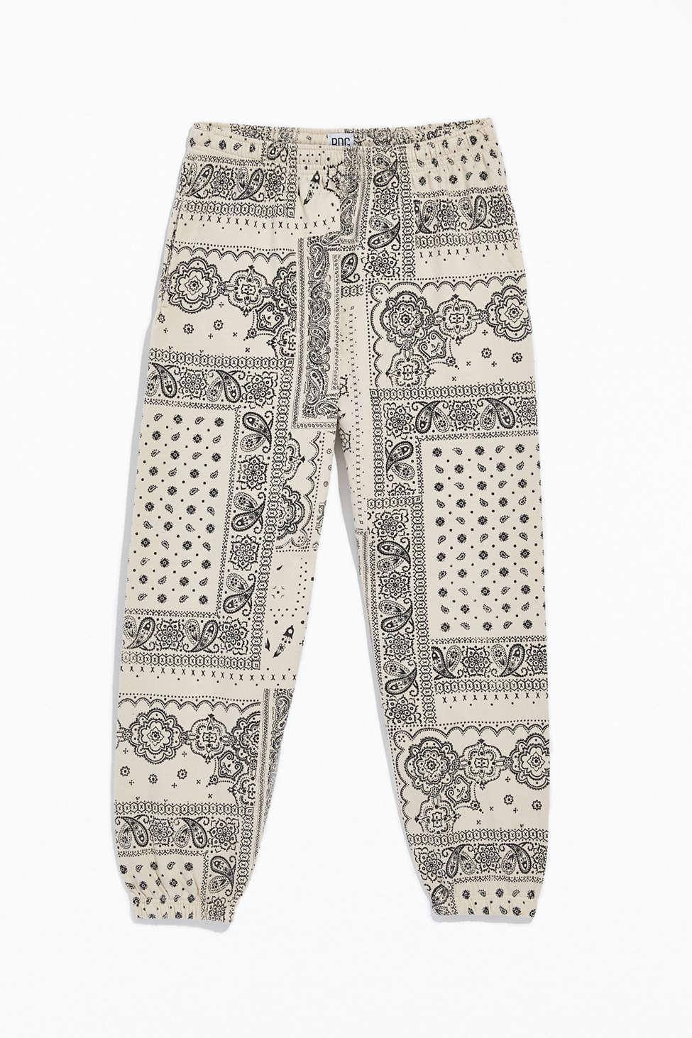 BDG Cotton Bandana Sweatpant in White for Men Lyst