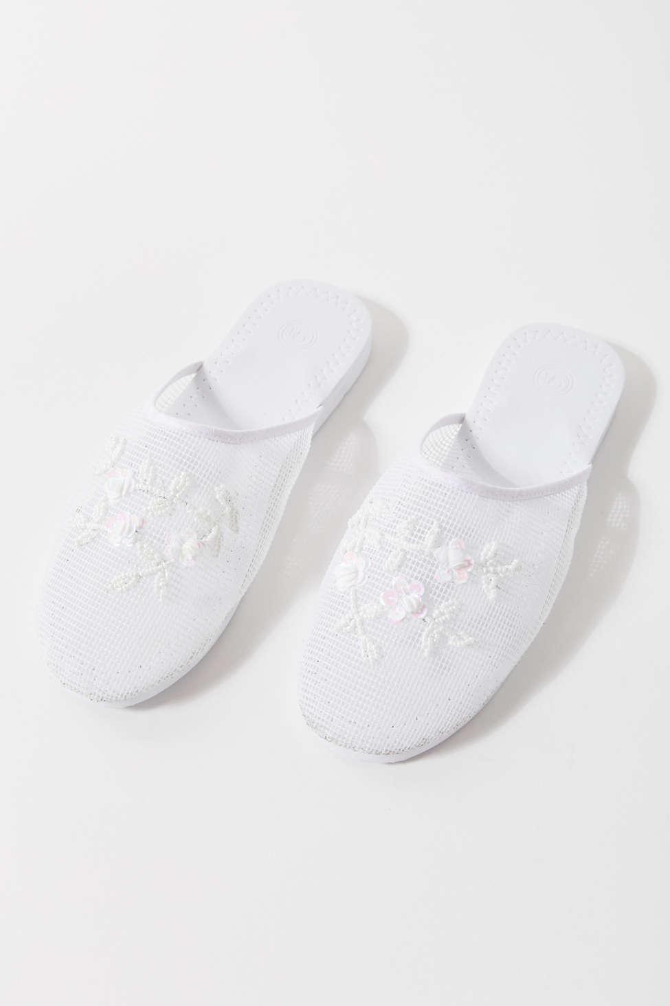 beaded market slide sandal