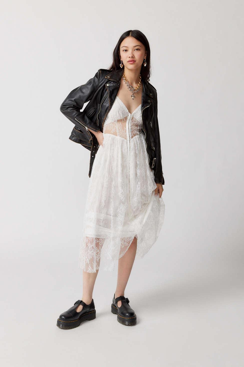 Urban Outfitters Uo Cedar Lace Corset Midi Dress in White Lyst Canada