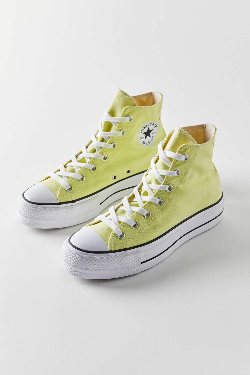 Converse Chuck Taylor All Star Canvas Platform High-top Sneaker in Yellow |  Lyst