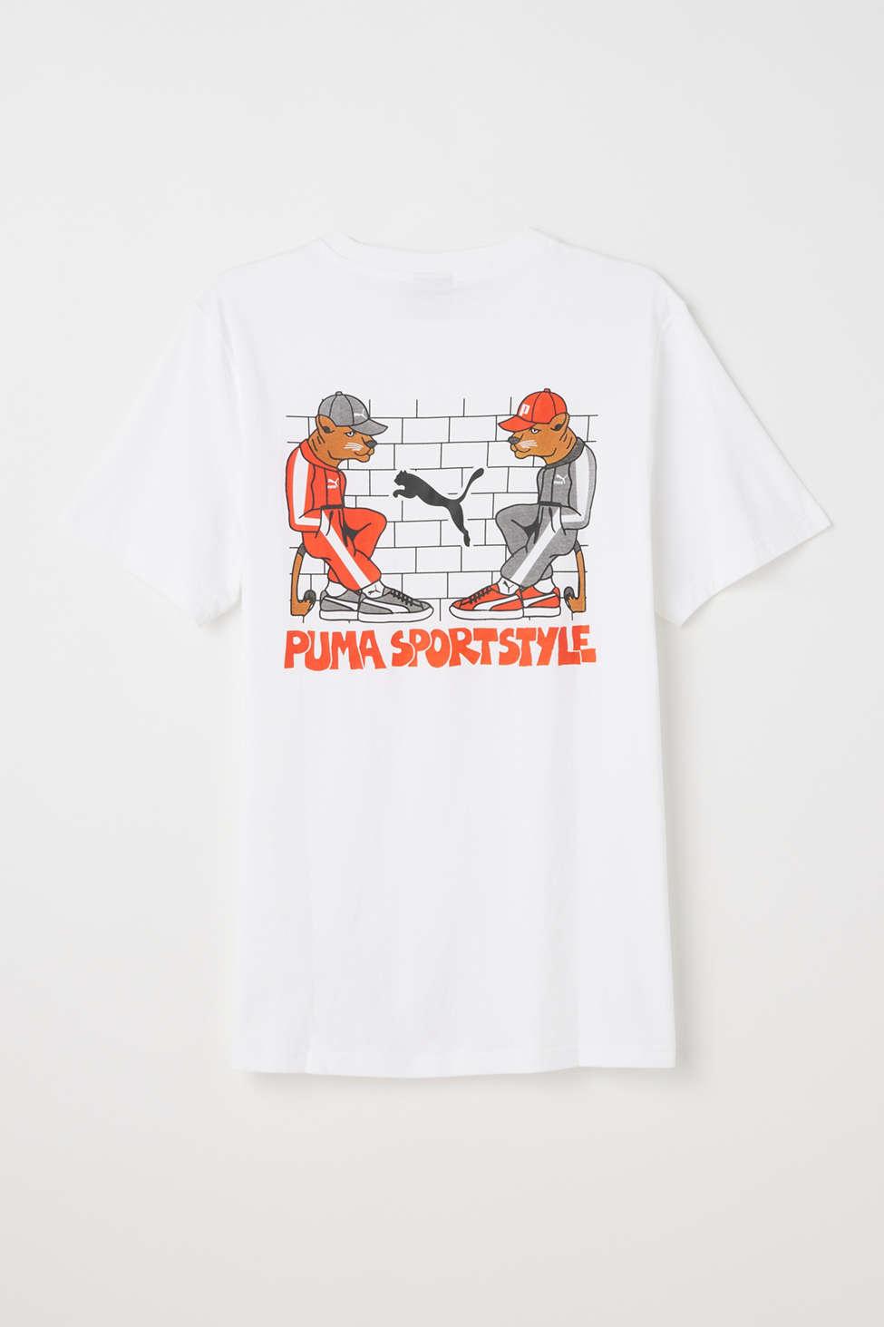 PUMA Street Cats Tee in White for Men | Lyst