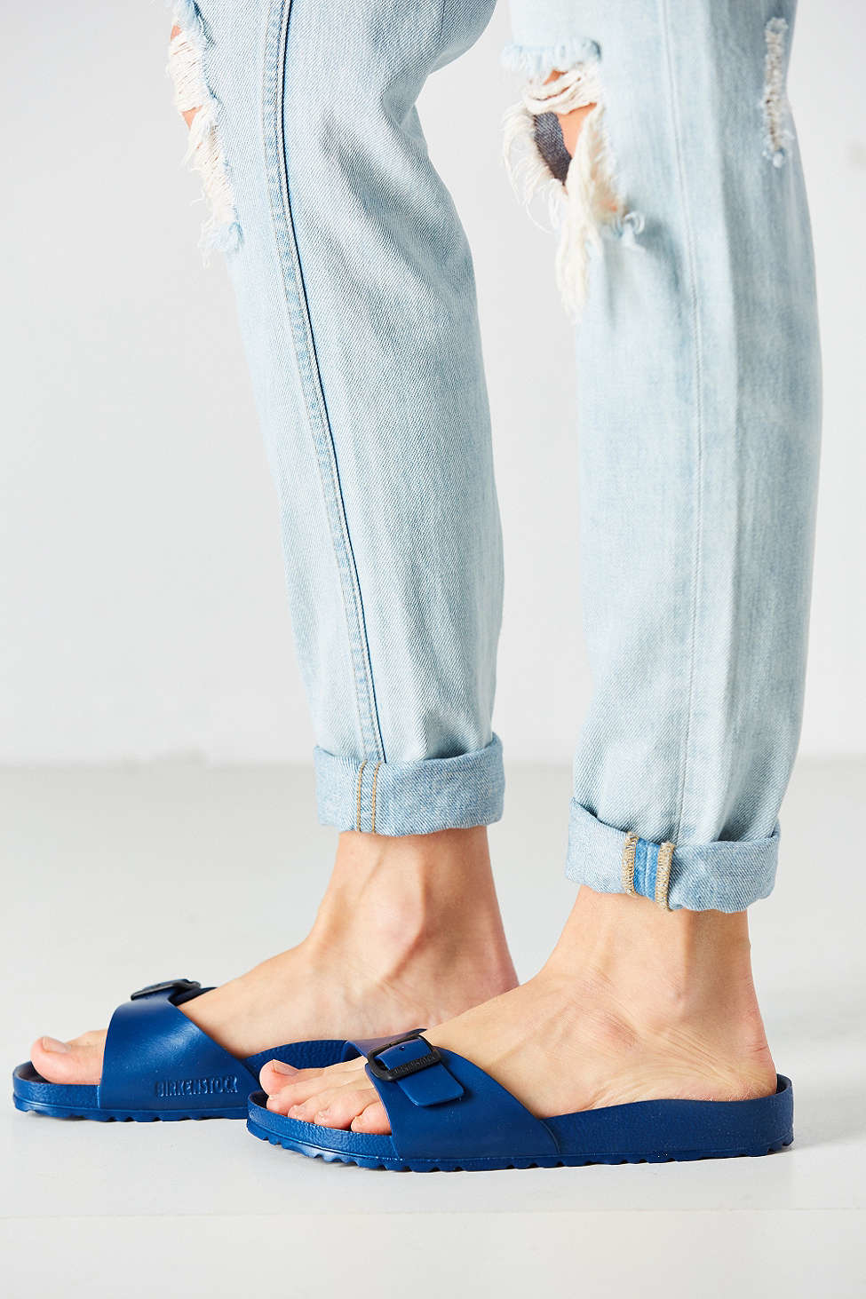 Lyst - Birkenstock Madrid Eva Slide in Blue