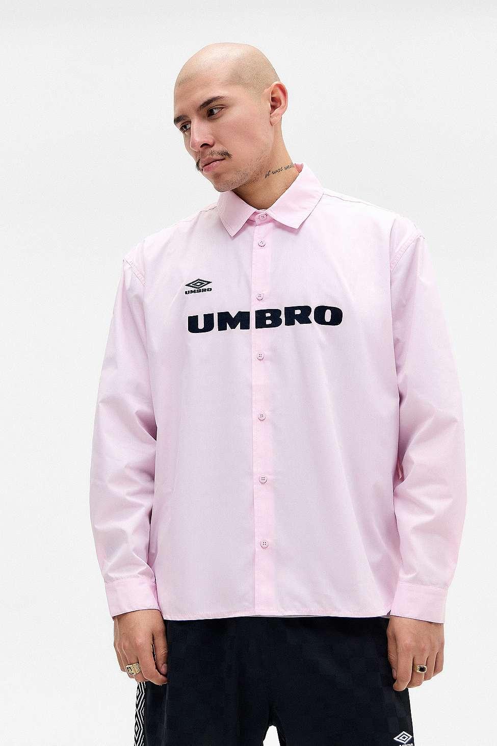 Umbro Uo Exclusive Pink Logo Oxford Shirt for Men | Lyst UK