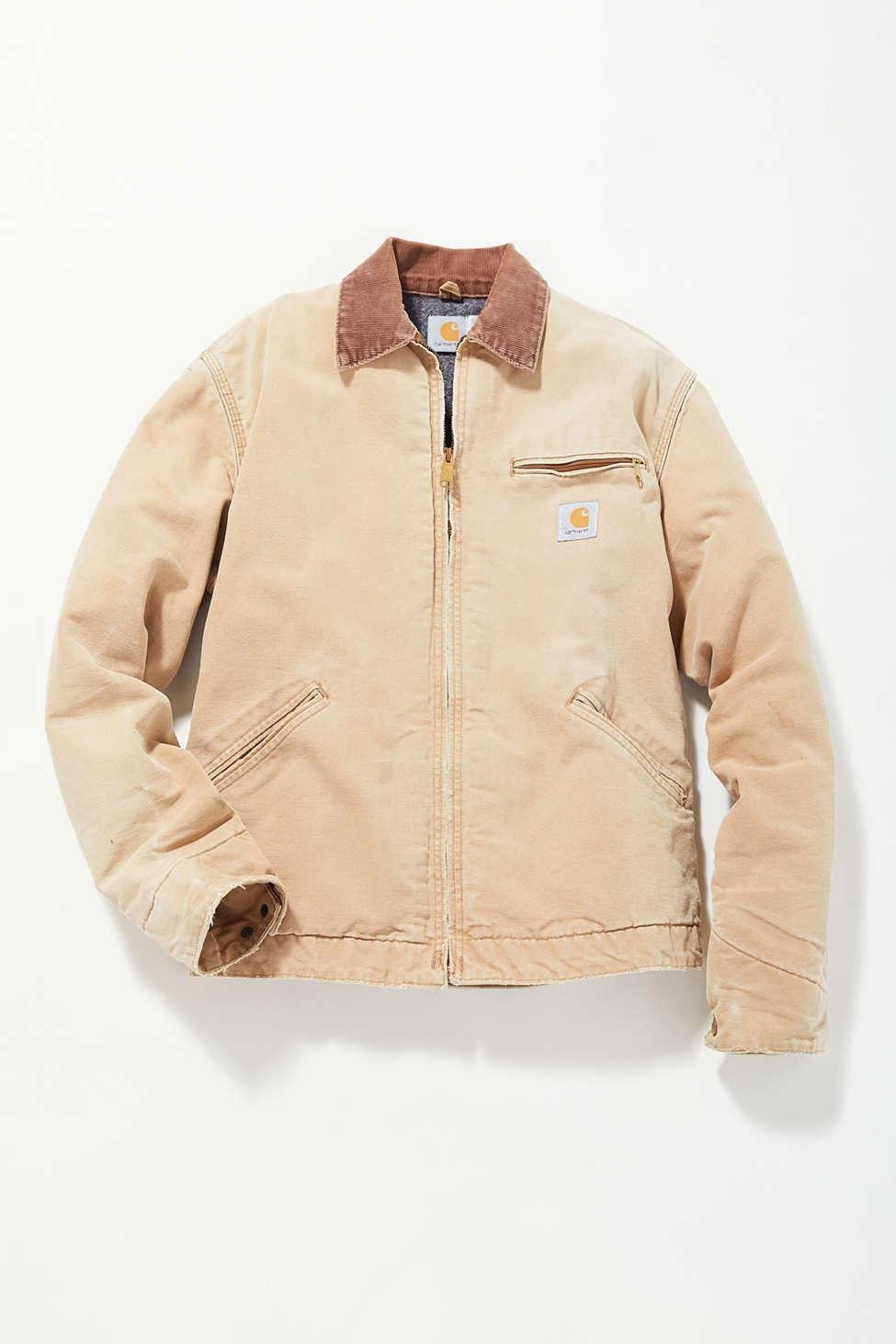 Urban Renewal Vintage Carhartt Beige Workwear Jacket in Natural | Lyst