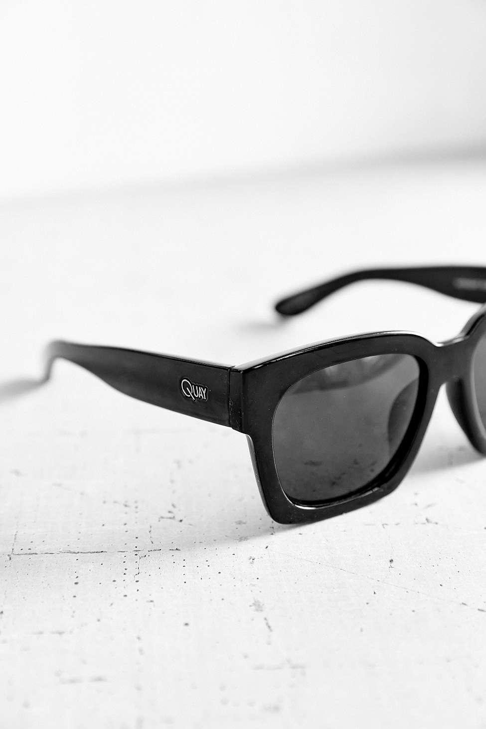 Quay Midnight Runner Sunglasses in Black | Lyst