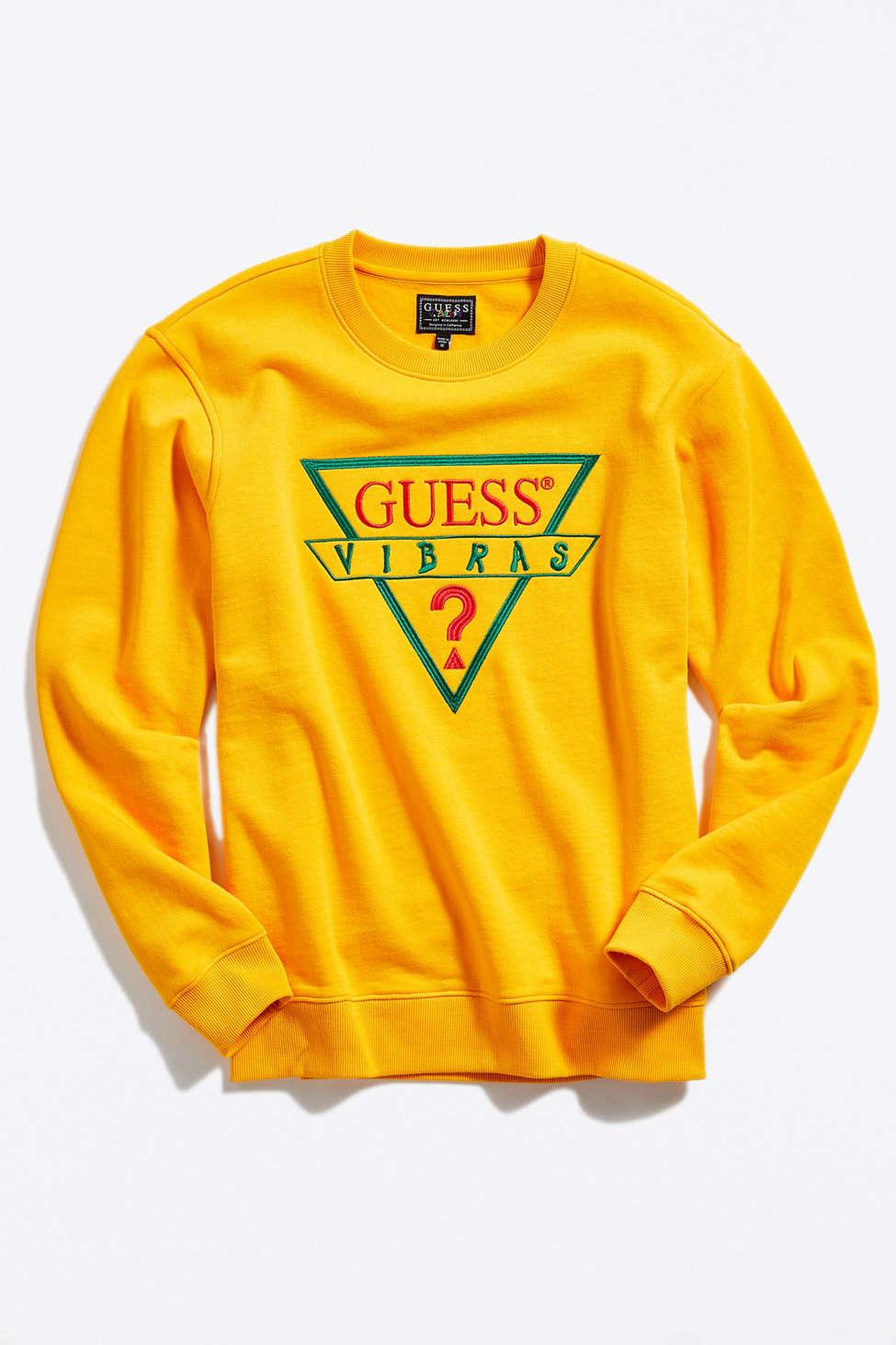 Guess X J Balvin Vibras Crew Neck Sweatshirt in Yellow Men | Lyst Canada