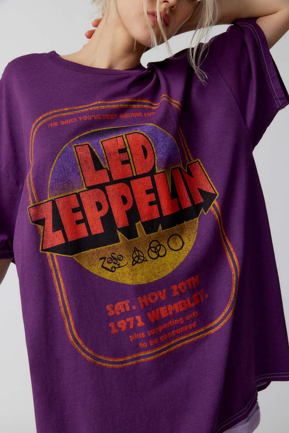 Urban Outfitters Led Zeppelin T-shirt Dress in Purple | Lyst
