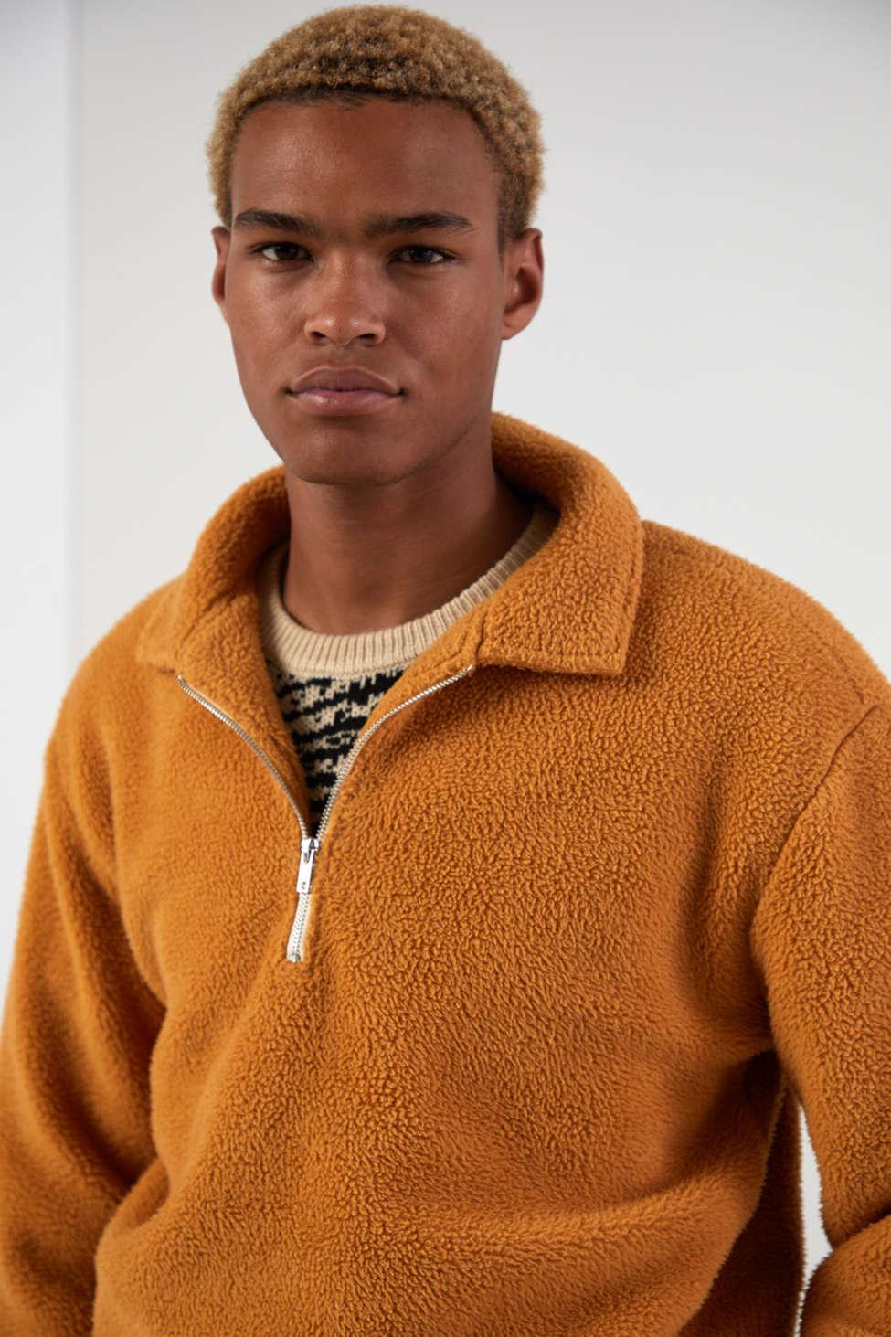 Brown quarter zip sweatshirt Clearance